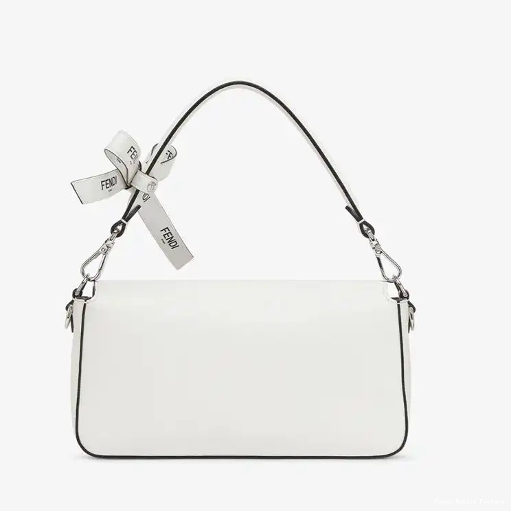 Affordable HOT In Bag Baguette Leather Baguette Medium Motif Nappa White Fendi The 0701